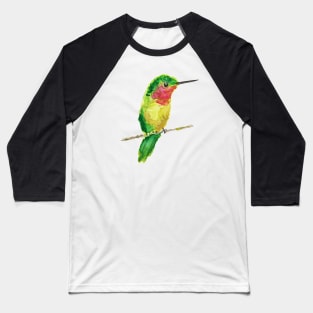 Watercolor Hummingbird Baseball T-Shirt